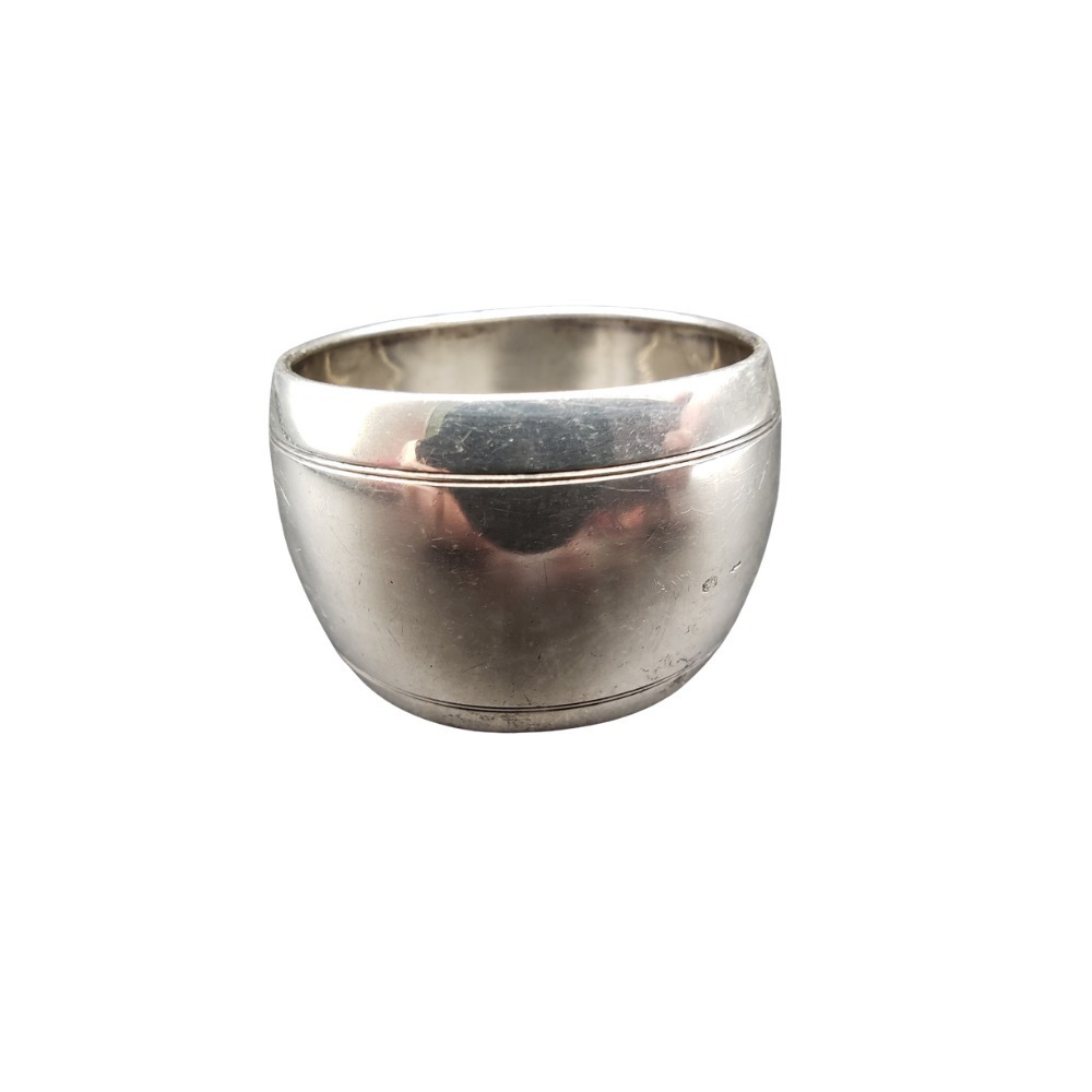Vintage 1949 Dutch Sterling Silver Napkin Ring Round Engraved
